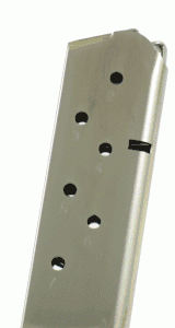 Mec-Gar 1911 .45 ACP 7 Round Nickel Plated Magazine