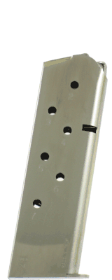 Mec-Gar 1911 .45 ACP 7 Round Nickel Plated Magazine