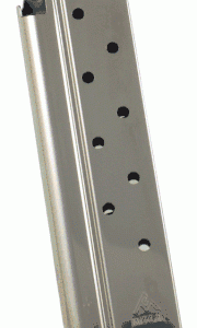 Mec-gar Colt 1911 38 Super 9 Round Nickel Magazine