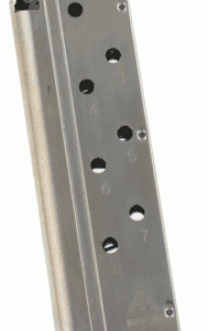 Mec-Gar Colt 1911 40 S&W 8-Round Nickel Plated Magazine