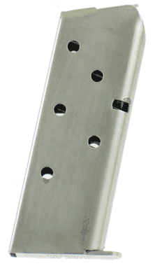 Detonics Combat Master 45 Cal 6 Round Stainless Magazine