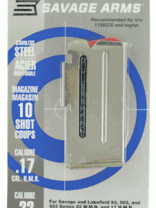 Savage Arms 93, 502, 503 22 WMR/17 HMR 10-Round Stainless Magazine