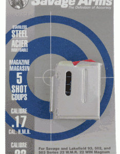 Savage Arms 93, 502, 503 22WMR/17 HMR Factory Stainless Steel Magazine