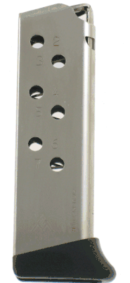 Mec-Gar Walther PPK 32 ACP 7 Round Nickel Magazine W/Finger Rest